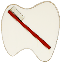 Logo mit Zahnbürste und Zahn
